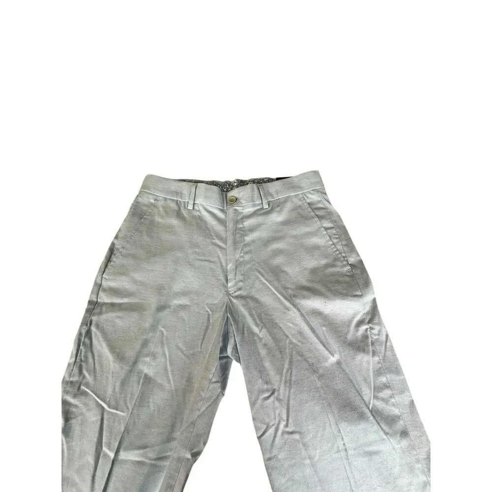 Britches By Samtex Slim Fit Pants Mens 32x30 Blue Cotton Lightweight Work NEW